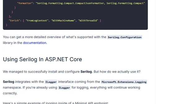 Structured Logging In ASP.NET Core With Serilog