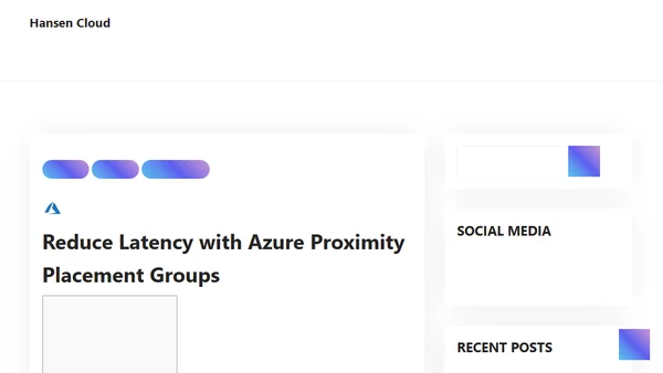 Reduce Latency with Azure Proximity Placement Groups