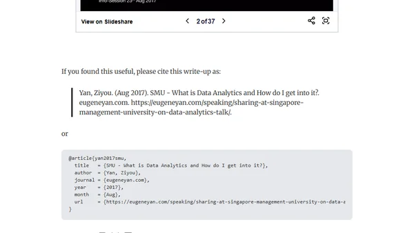 SMU - What is Data Analytics and How do I get into it?
