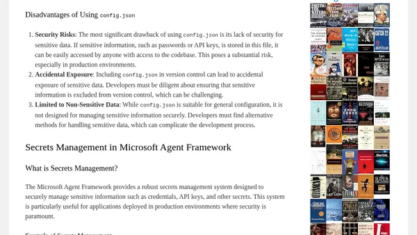 Configuration Management in Microsoft Agent Framework