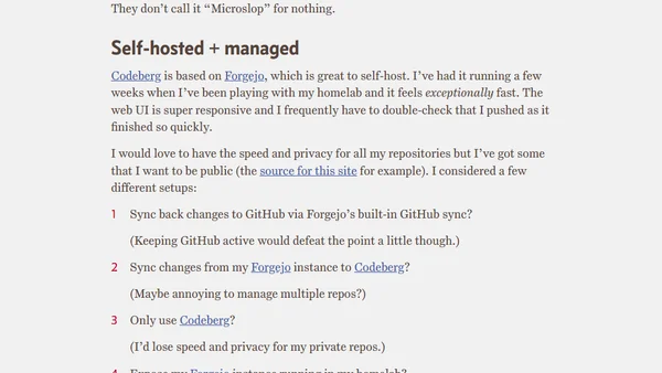 From GitHub to Codeberg/Forgejo