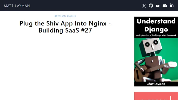 Plug the Shiv App Into Nginx - Building SaaS #27
