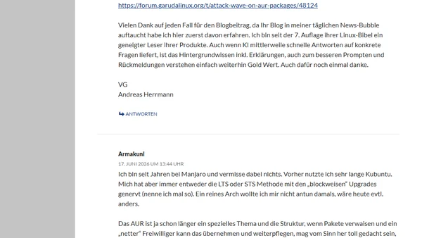 Infos zur Arch-Linux-Attacke
