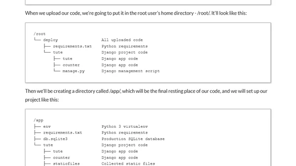 Simple Django deployment part three: deploy code