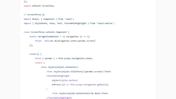 How to use React Navigation in a React Native App