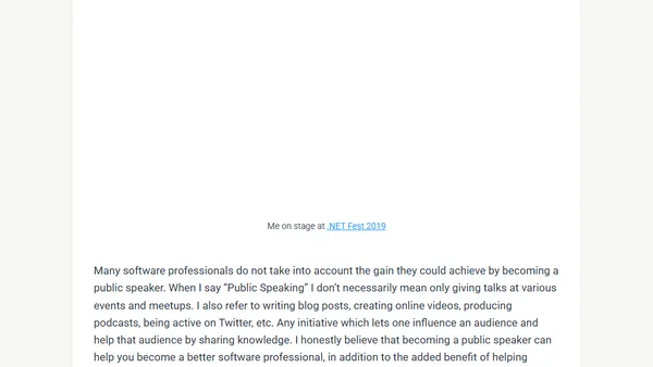 Being a CTO, Professional Growth and Public Speaking