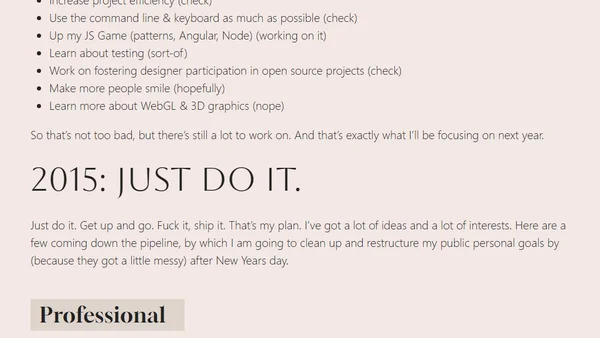 2015 Resolutions