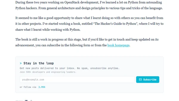 Announcing The Hacker's Guide to Python