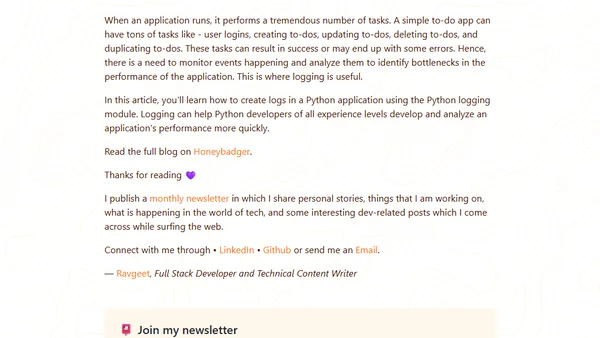 Logging in Python