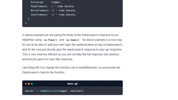 Go client for Elasticsearch using Docker