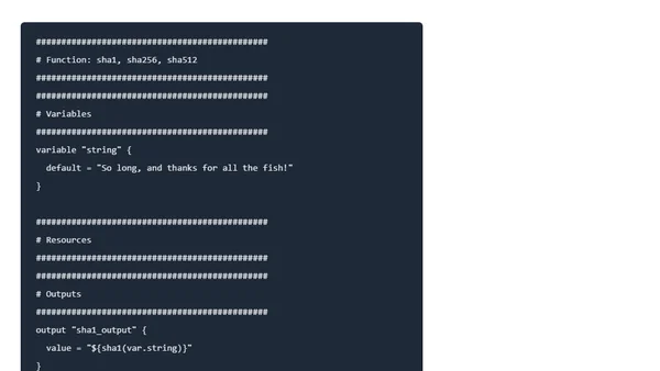 Terraform - FotD - sha1() and sha256() and sha512()