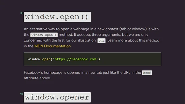 noopener noreferrer - What do these mean and how does it improve web security?