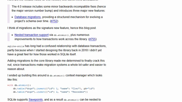 sqlite-utils 4.0, now with database schema migrations