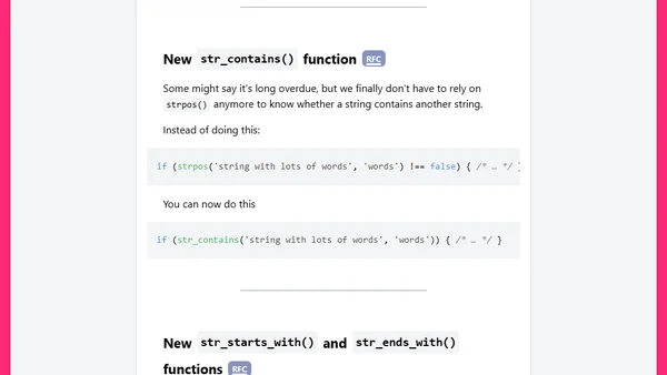What's new in PHP 8