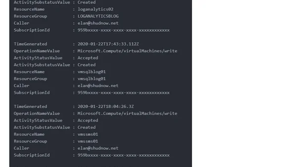 Retrieving Activity Log Data from Azure Log Analytics – Part 3