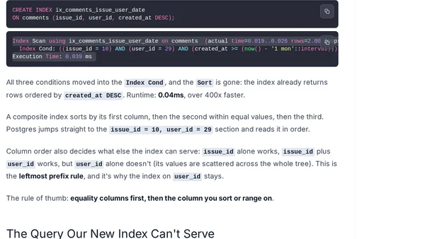 From 17ms to 0.04ms: How to Design the Right SQL Index