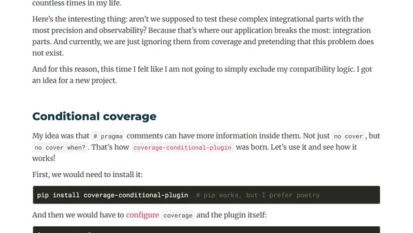 Conditional coverage