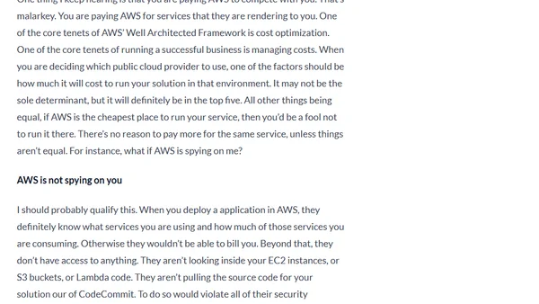 Is AWS going to destroy your business?