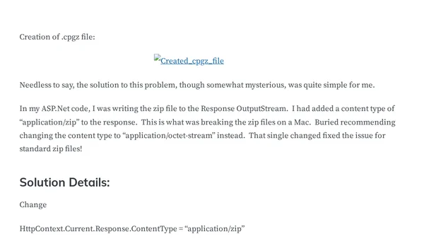 DotNetZip – Solving Mac Decompression Issues