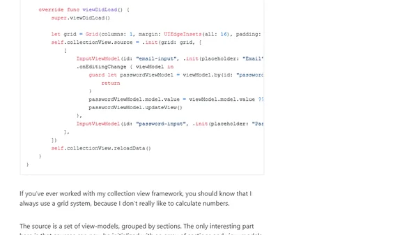 Building input forms for iOS apps