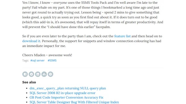 SSMS Tools Pack