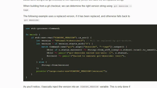 Injecting project versions into builds