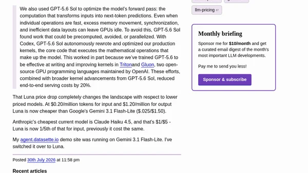 Advancing the price-performance frontier with GPT‑5.6