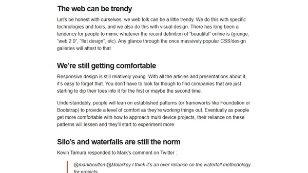 Why RWD looks like RWD