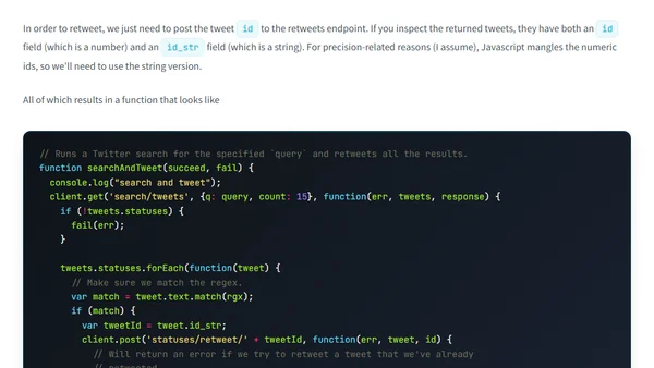 Polyglot Twitter Bot, Part 1: Node.js