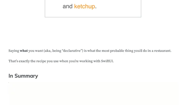 SwiftUI is Declarative.  What Does That Mean?