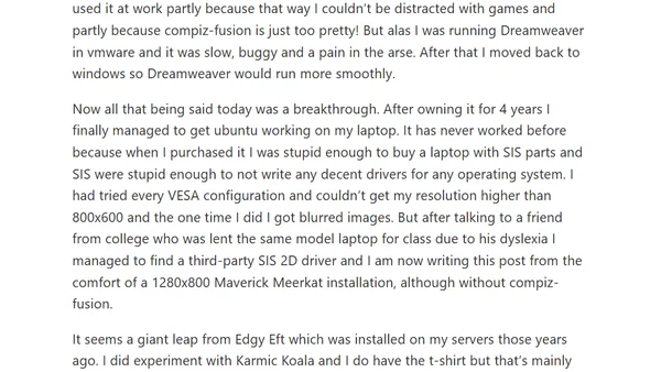 Back to Ubuntu