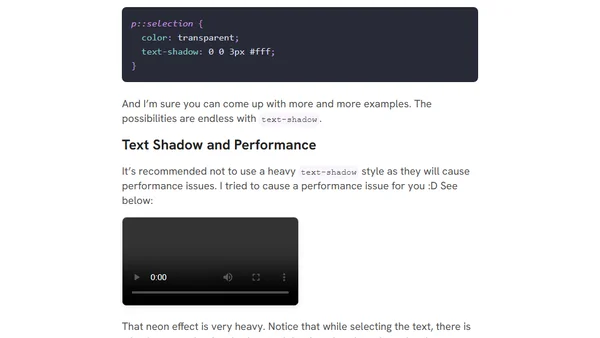 Selection in CSS
