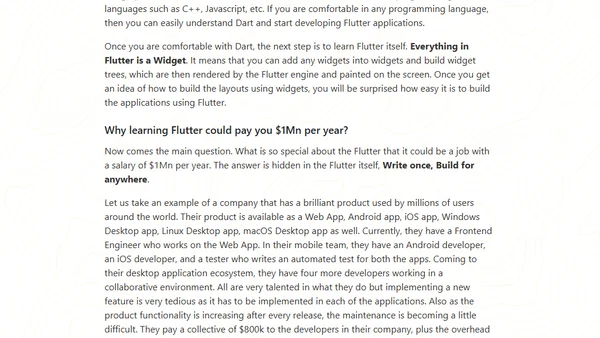 Why Flutter Developer could be a million-dollar job?