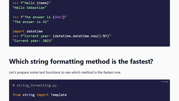 String Formatting