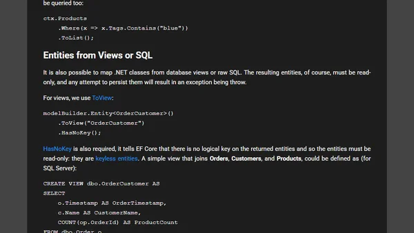 Modern Mapping with EF Core