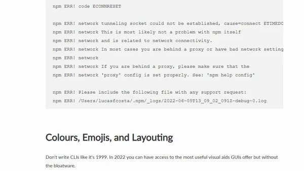 UX patterns for CLI tools