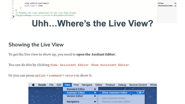 Showing the Live View in a Swift Playground