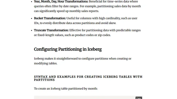 Partitioning with Apache Iceberg - A Deep Dive
