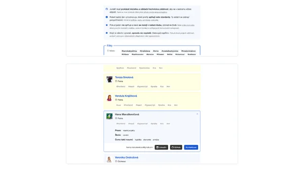 Týdenní poznámky: Prototyp seznamu kandidátů