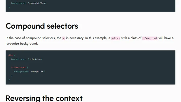 CSS Nesting is Here