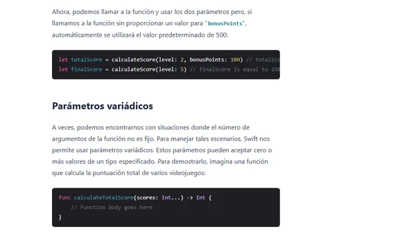 Etiquetas de argumentos de función y nombres de parámetros