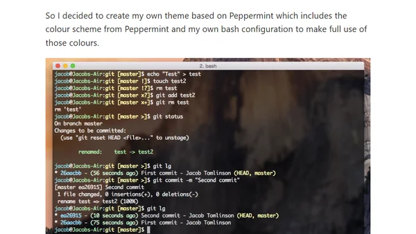 Mac OS X Terminal Theme: Piperita