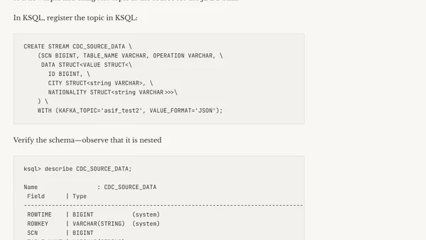 Flatten CDC records in KSQL
