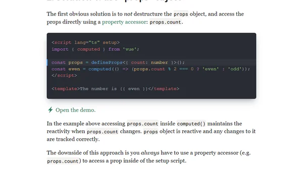 How to Destructure Props in Vue (Composition API)