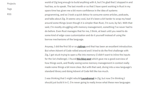 A few quick thoughts on Zig