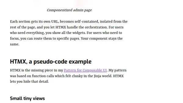 HTMX – Server Components without React