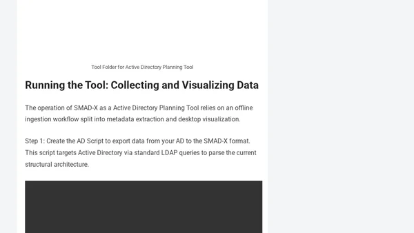 Active Directory Planning Tool: Mapping Structures and Delegations with SMAD-X