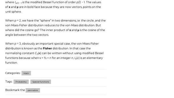 The von Mises-Fisher distribution