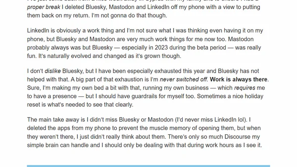 I deleted Bluesky, Mastodon and LinkedIn off my phone