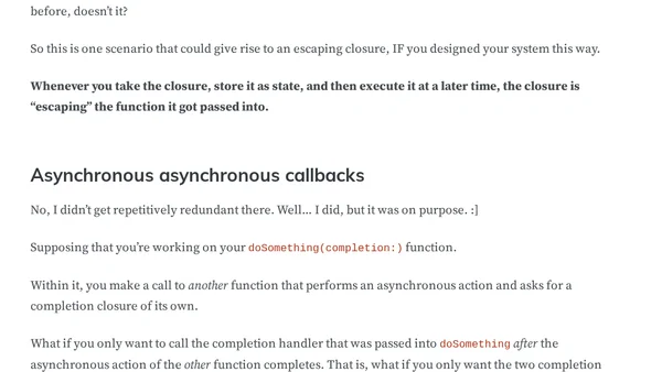 What in the World is an “Escaping Closure” in Swift?